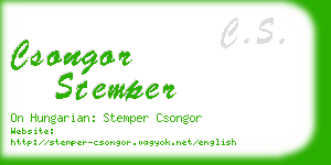csongor stemper business card